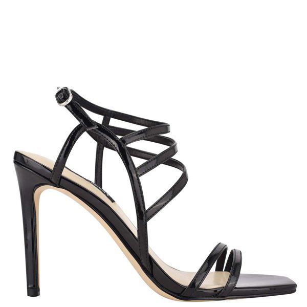 Nine West Zana Black Heeled Sandals | South Africa 43U10-6F79
